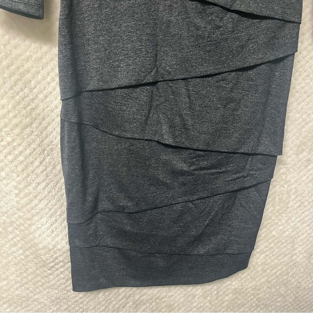 White House Black Market Sheath Dress Half Sleeve Elegant Gray Womens Sz 12 - Picture 4 of 10
